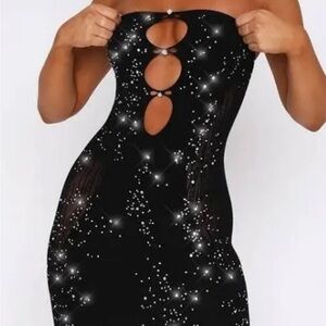 White Fox boutique “it’s all about me” strapless dress